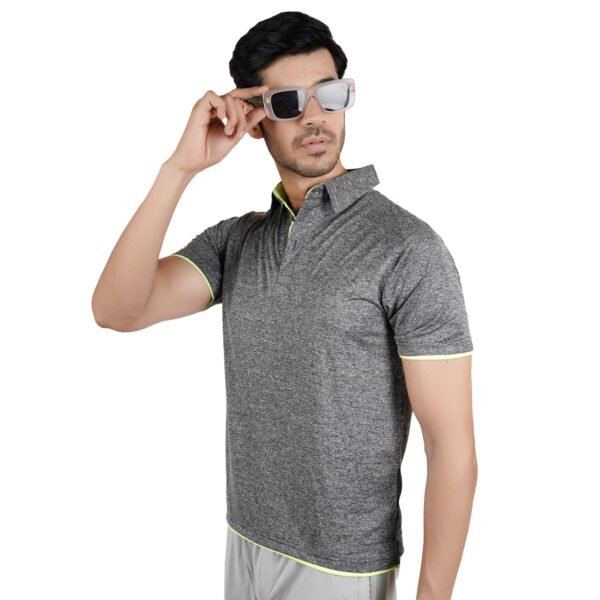 Melange Polo T-shirt - Image 8